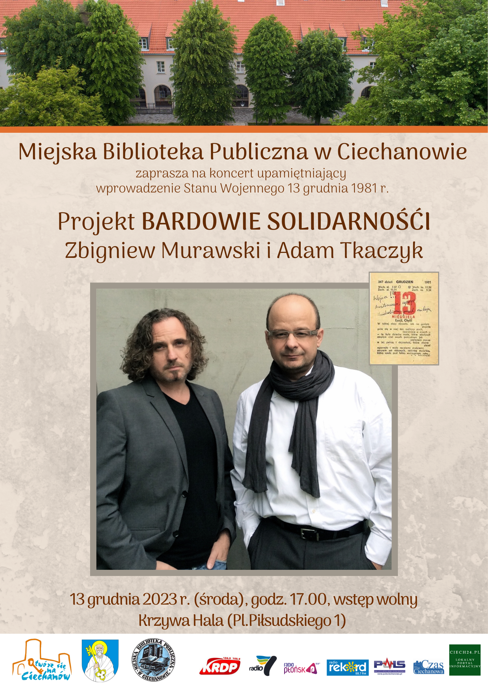 Koncert Bardowie Solidarnosci 13.12.2023