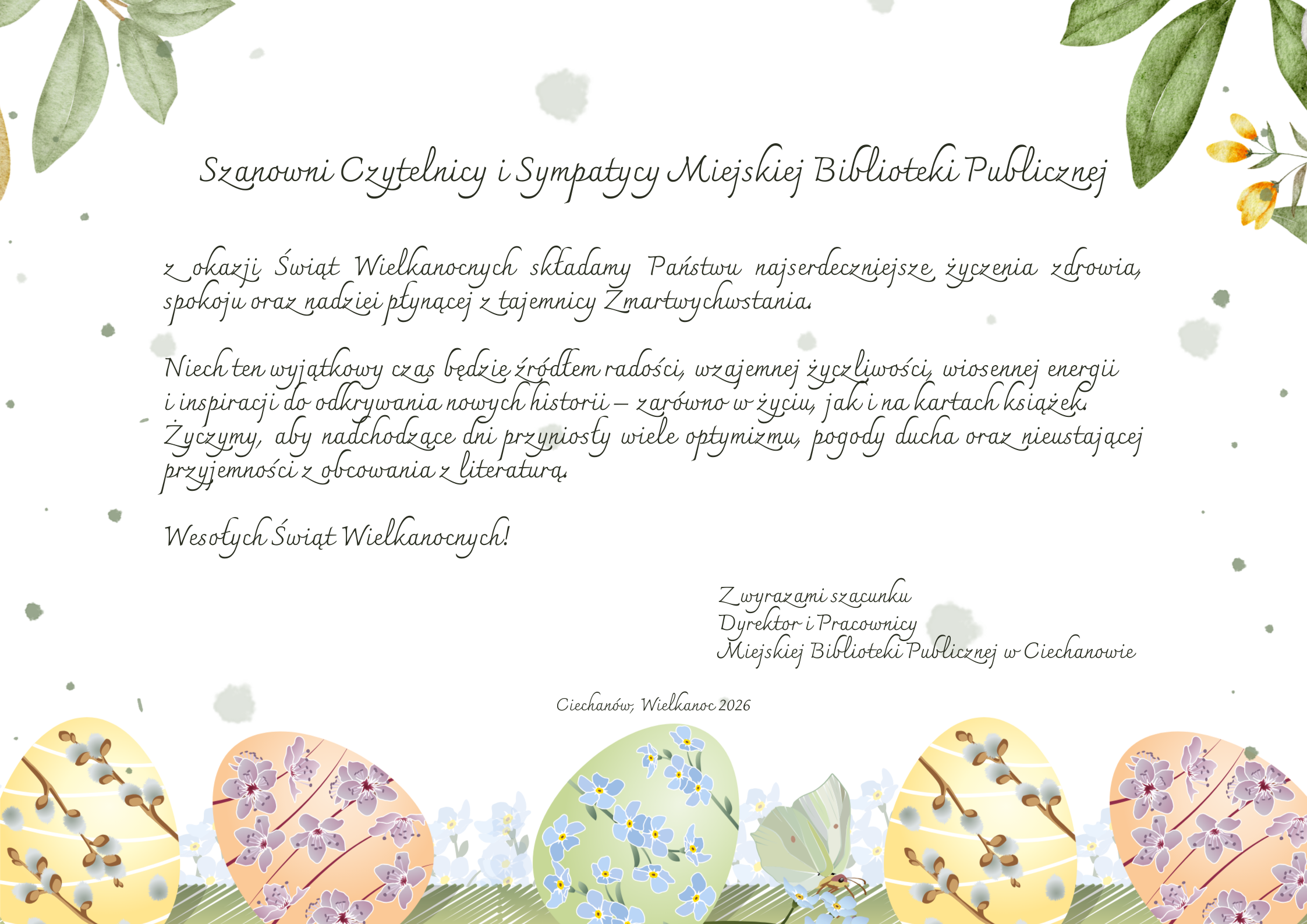 życzenia Wielkanoc 2026